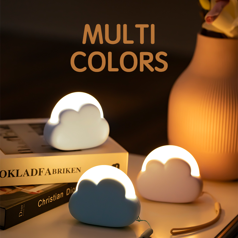 Floating Nightstand With Led Light - سحابة ضوء الليل USB صغير لاسلكي