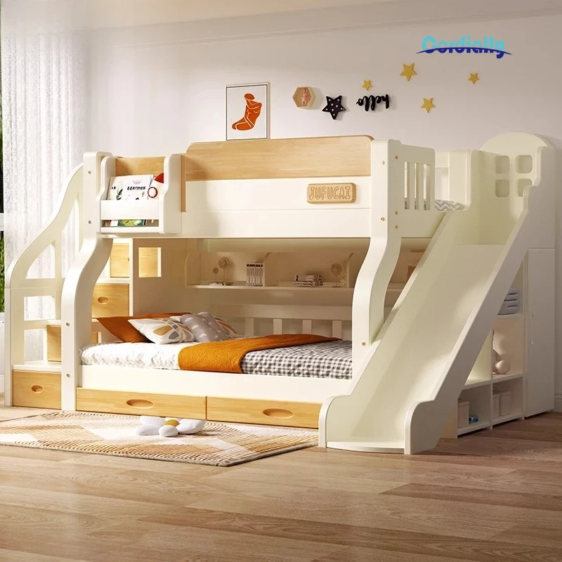King Size Bed Frame With Storage Drawers - سرير علوي مزدوج مع إطار سلم