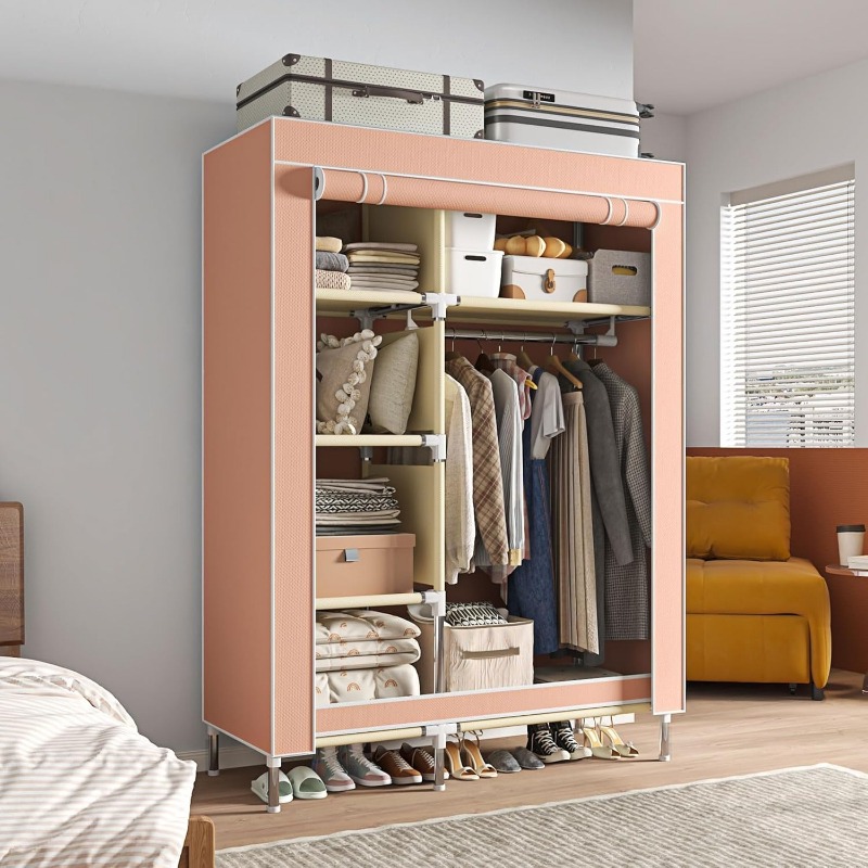 Wardrobe Closet Portable Fabric Cover - خزانة ملابس محمولة، منظمة معلقة للخزانة
