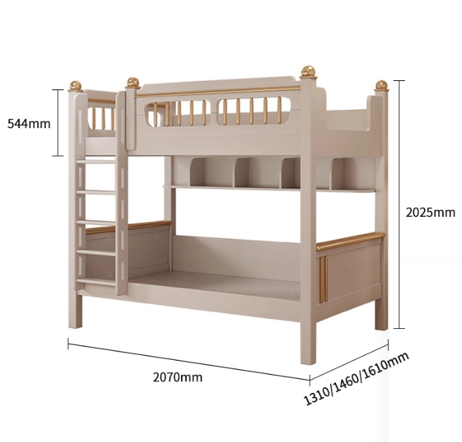 Bunk Bed With Stairs And Slide - سرير أطفال بطابقين من الخشب الصلب