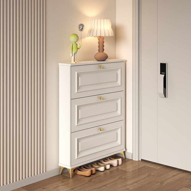 Shoe Rack Cabinet Narrow Entryway - خزانة أحذية للمدخل الفرنسي - تصميم