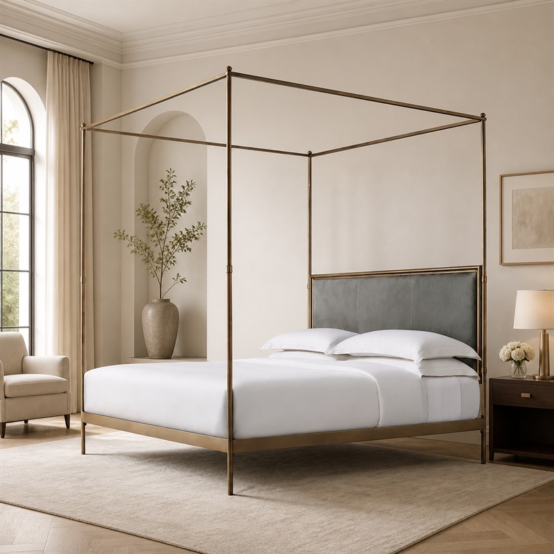 إطار سرير معدني عصري بحجم كوين - مراجعة Canopy Bed Frame Metal Queen وسعره