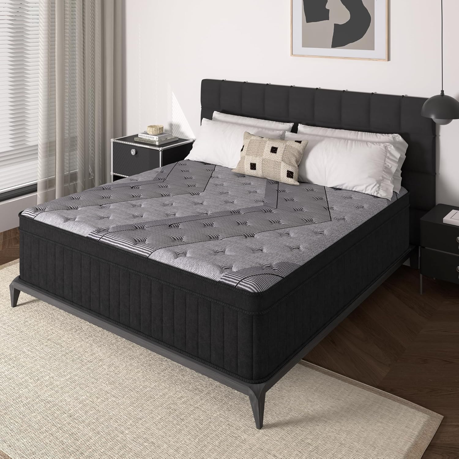 مرتبة بحجم كوين، مرتبة هجينة ب - مراجعة Memory Foam Mattress In A Box Queen وسعره