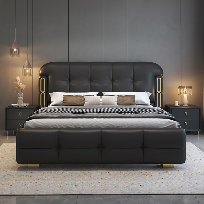 أثاث غرفة نوم خشبي فاخر وعصري، - مراجعة King Size Bed Frame With Storage Drawers وسعره