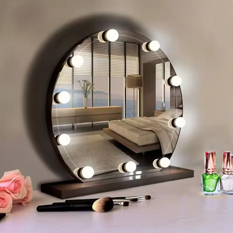 مصابيح LED قابلة للفصل لمرآة ا - مراجعة Dressing Table Vanity With Lighted Mirror وسعره