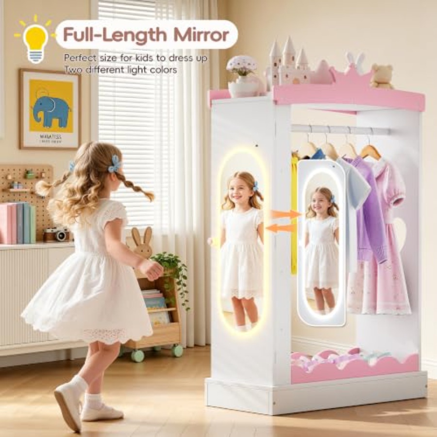 خزانة ملابس للأطفال مع مرآة كا - مراجعة Full Length Mirror Jewelry Armoire وسعره