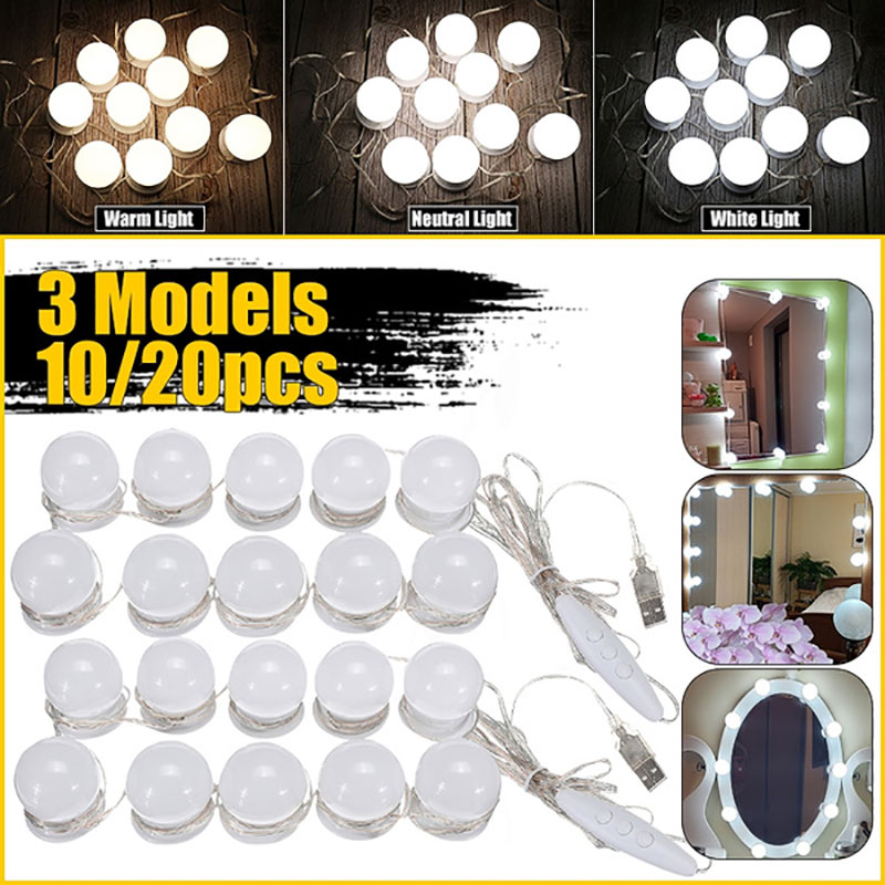 LED مرآة ماكياج مصابيح كهربائي - مراجعة Dressing Table Vanity With Lighted Mirror وسعره