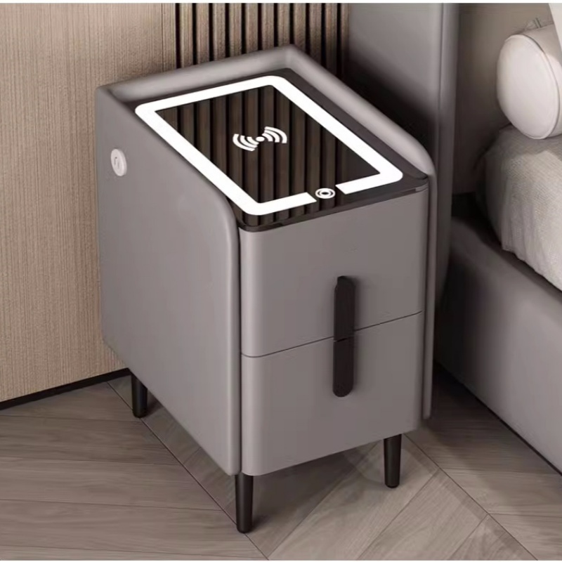 طاولة سرير ذكية بتصميم نورديك  - مراجعة Solid Wood Nightstand 2 Drawers وسعره