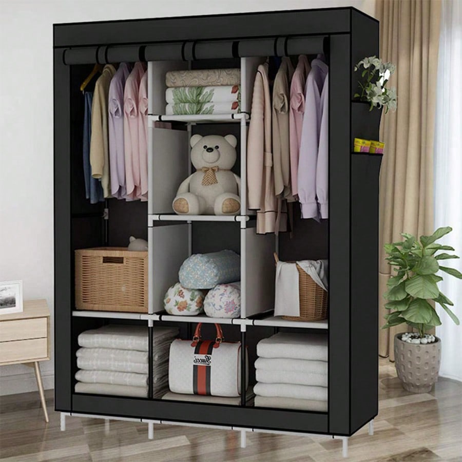 خزانة ملابس محمولة بطول 71 بوص - مراجعة Wardrobe Closet Portable Fabric Cover وسعره