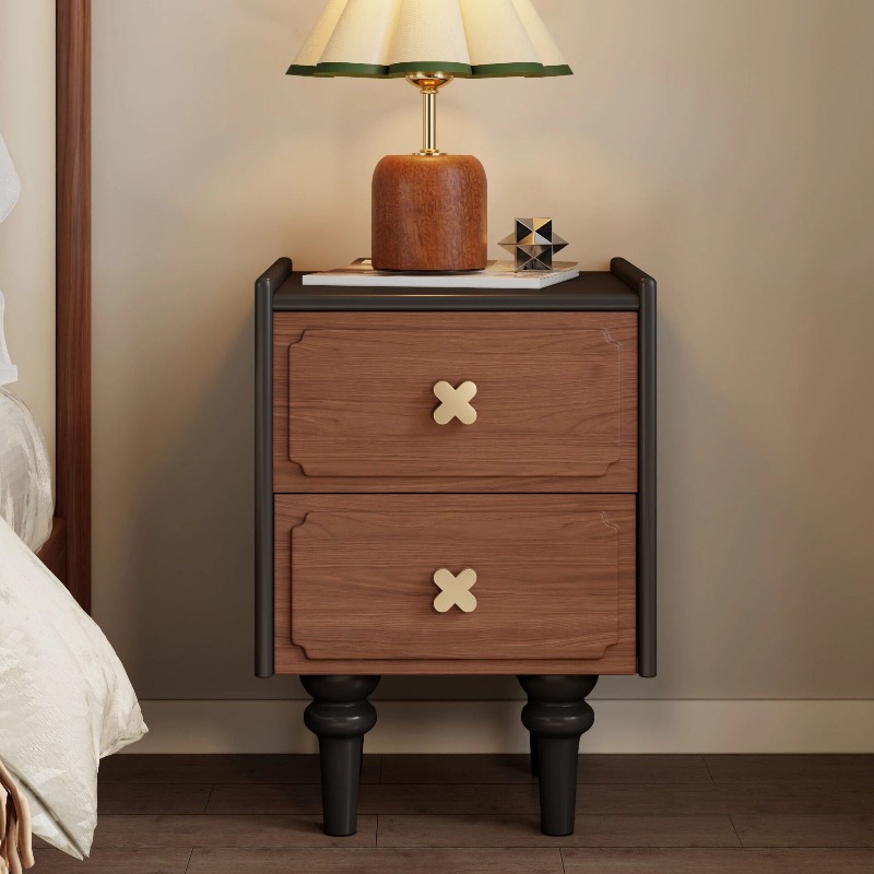 طاولة سرير جانبية من الخشب الص - مراجعة Solid Wood Nightstand 2 Drawers وسعره