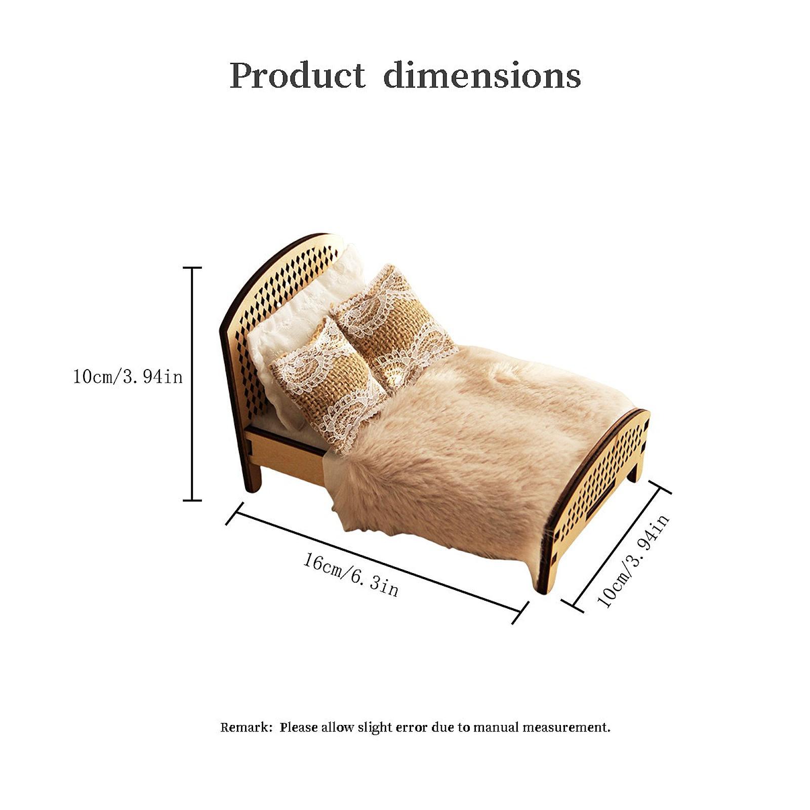 سرير مزدوج مصغر لبيت الدمى بمق - مراجعة Bedroom Furniture وسعره