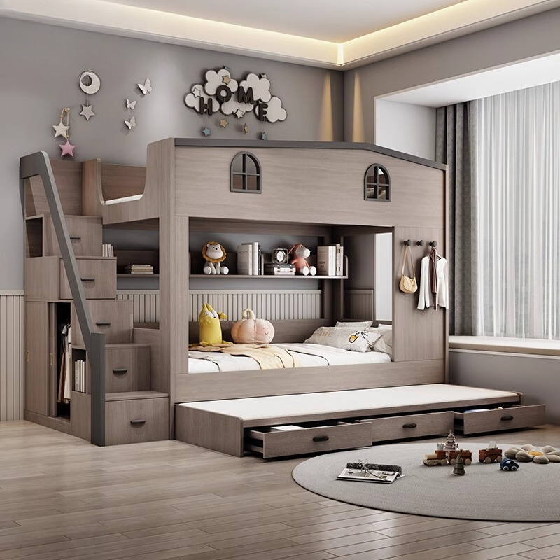 سرير أطفال إسكندنافي ذو طابقين - مراجعة Bunk Bed With Stairs And Slide وسعره