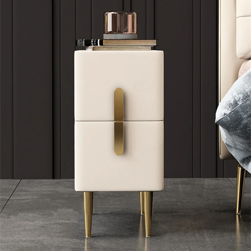 طاولة سرير خشبية ضيقة بلون واح - مراجعة Solid Wood Nightstand 2 Drawers وسعره