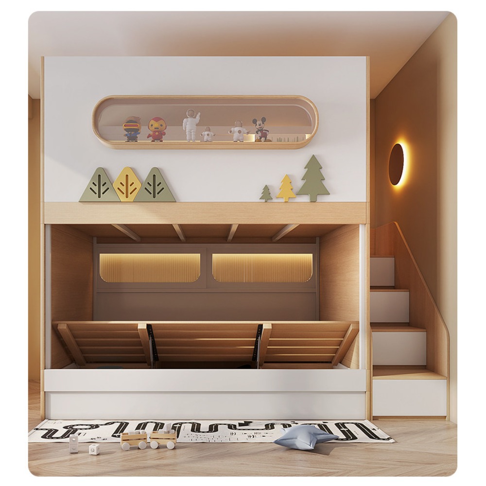 سرير بطابقين على شكل كبسولة فض - مراجعة Bunk Bed With Stairs And Slide وسعره