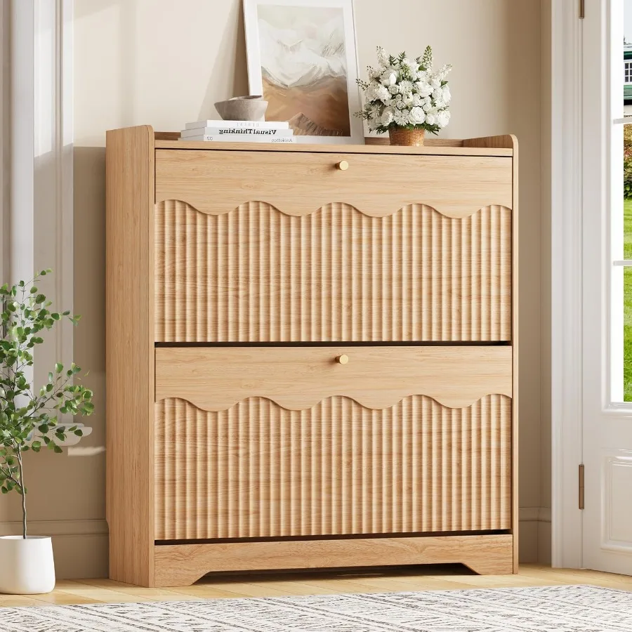 خزانة لتخزين الأحذية بتصميم عص - مراجعة Shoe Rack Cabinet Narrow Entryway وسعره