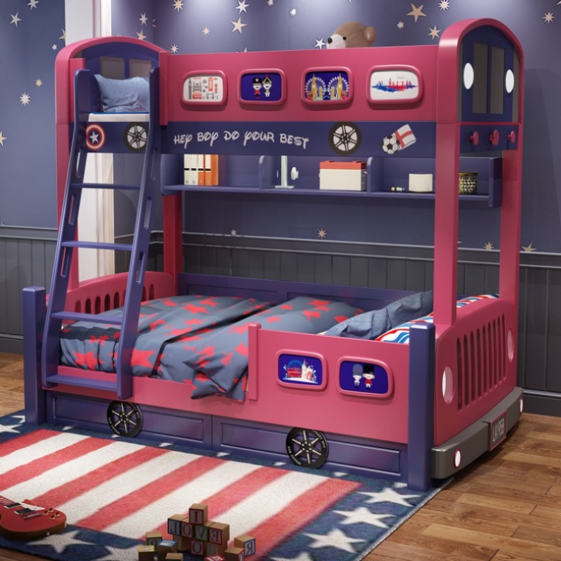 سرير أطفال عصري للبنات مع منزل - مراجعة Bunk Bed With Stairs And Slide وسعره