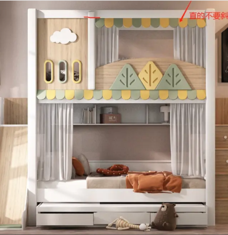 سرير أطفال بطابقين بتصميم طبيع - مراجعة Bunk Bed With Stairs And Slide وسعره
