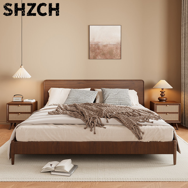 طاولة سرير جانبية من الخشب الص - مراجعة Solid Wood Nightstand 2 Drawers وسعره