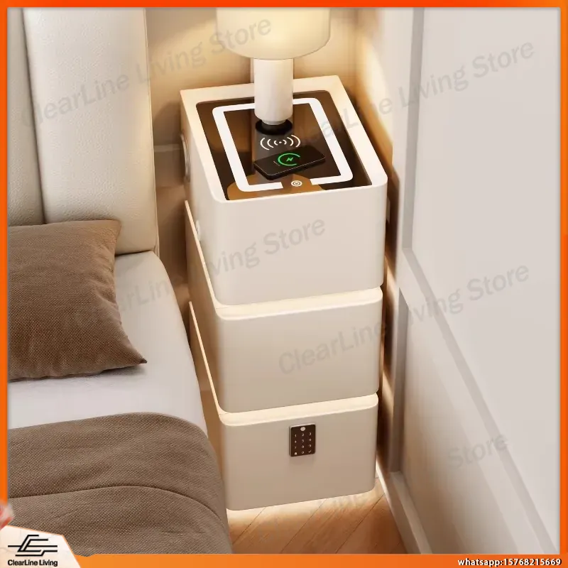 طاولة سرير جانبية فائقة النحاف - مراجعة Floating Nightstand With Led Light وسعره
