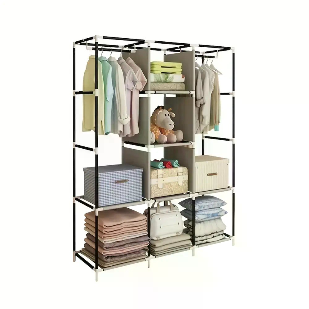 خزانة ملابس محمولة مغطاة بقماش - مراجعة Wardrobe Closet Portable Fabric Cover وسعره