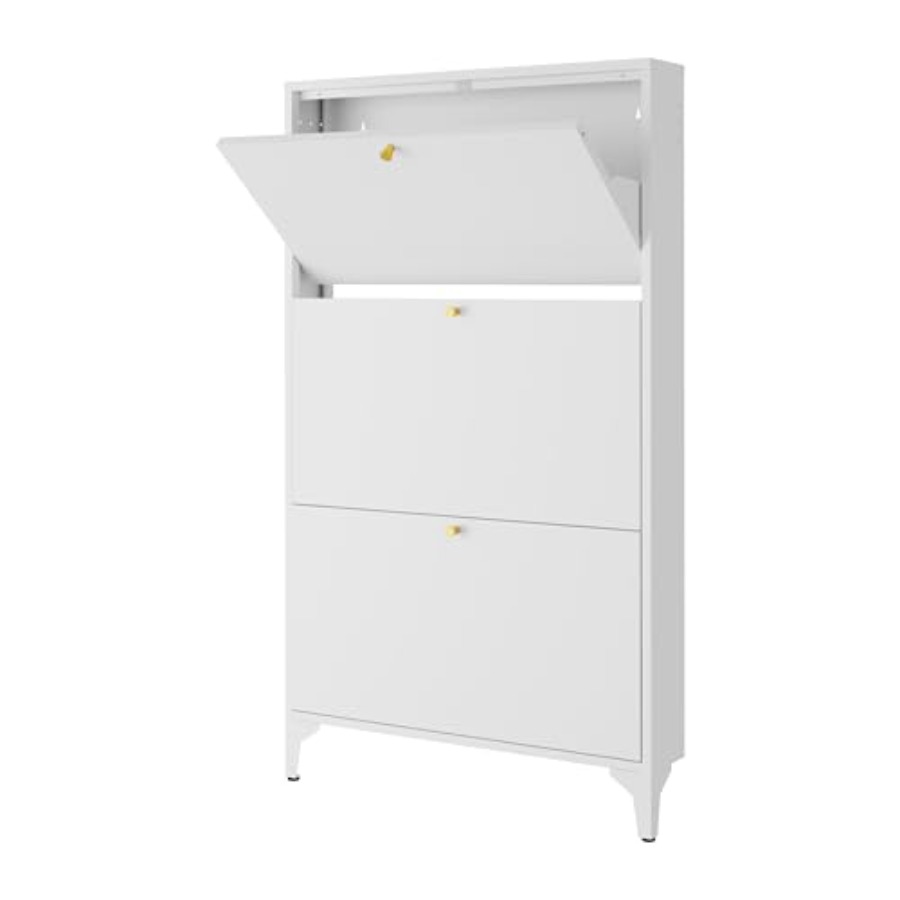 خزانة أحذية قائمة بذاتها مع 3  - مراجعة Shoe Rack Cabinet Narrow Entryway وسعره